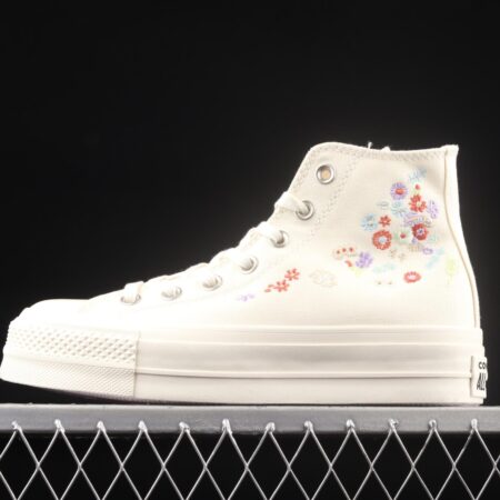 Converse Chuck 70s spring blooming embroidered thick-soled high-top leisure board shoes A01586C