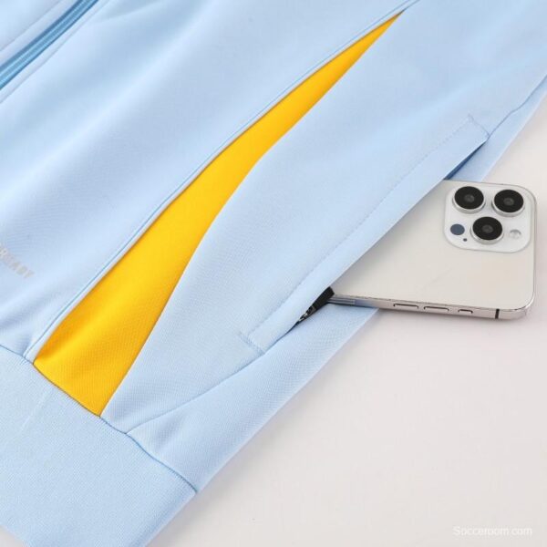24/25 Real Madrid Light Blue/Yellow Full Zipper Jacket +Long Pants - Image 7