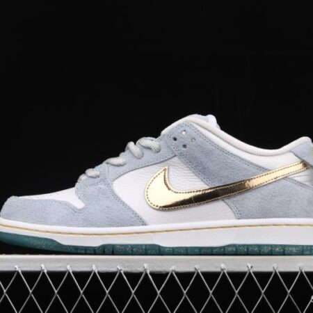 Sean Cliver x NIKE SB DUNK Low Pro QS artist's skateboard shoes DC9936-100 with lower top