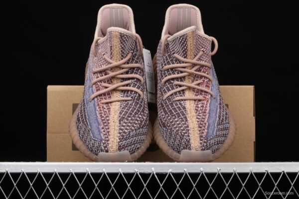 Adidasidas Yeezy Boost 350 V2 FAdidase H02795 Darth Coconut 350 second generation hollowed-out faded blue-brown matching BASF Boost original - Image 12