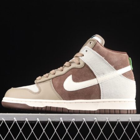 NIKE DUNK High Light Chocolate Chocolate vintage White Brown High Top Leisure Skateboard shoes DH5348-100