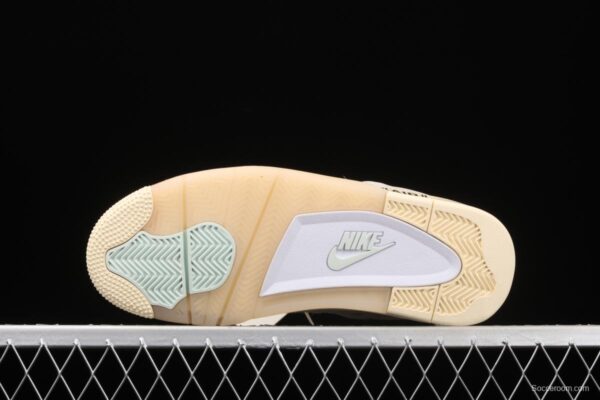 OFF-White x Air Jordan 4 Retro Cream/Sail help retro leisure sports culture basketball shoes CV9388-100 - Image 15