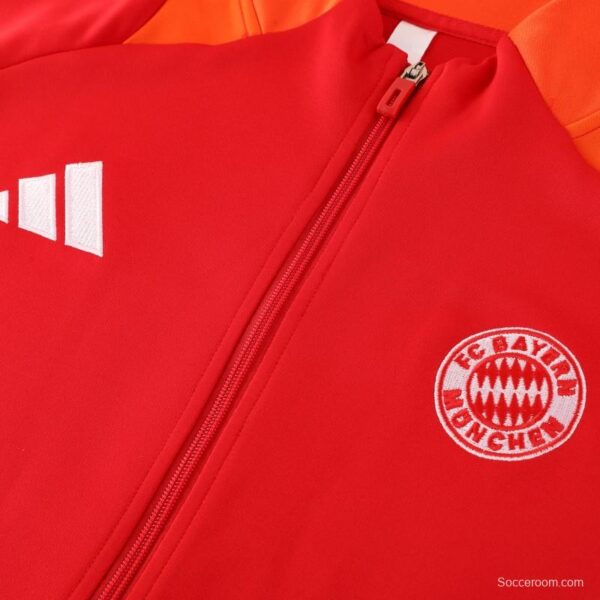 24/25 Bayern Munich Red Full Zipper Jacket +Long Pants - Image 10