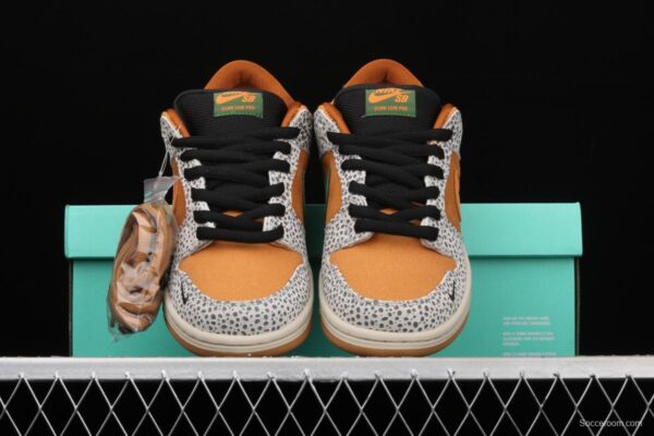 NIKE SB DUNK Low Safari grouper burst crack mandarin duck hook casual board shoes CD2563-002 - Image 12