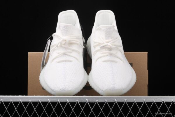Adidas Yeezy 350V2 All White Real Boost Basf das coconut 350 second generation CP9366 fluorescent white BASF popcorn - Image 13