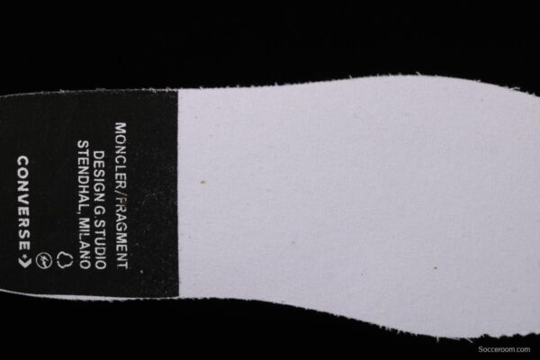 Fragment x Moncler x Converse 1970 S Fujiwara Hiroshi Fujiwara Lightning co-signed Chen Weiting with the same style collision graffiti classic low-top canvas shoes 169069C - Image 3
