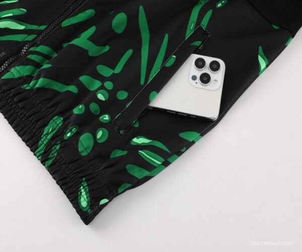 2024 Nigeria Black/Green Full Zipper Jacket +Long Pants - Image 5