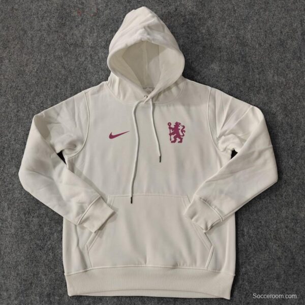 24/25 Chelsea White/Beige/Black Hoodie - Image 3