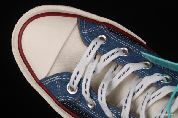 Converse Chuck 70s denim electric embroidered high-top casual board shoes 171064C - Image 9