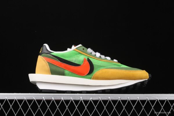 Sacai x NIKE LVD Waffle Daybreak co-signed catwalk style net gauze leather splicing double hook Swoosh running shoes BV0073-300 - Image 12
