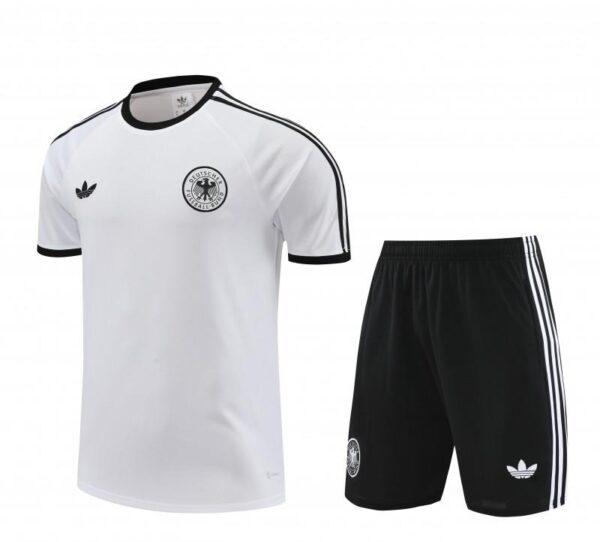 2024 Germany White Cotton Short Sleeve Jersey+Shorts - Image 2