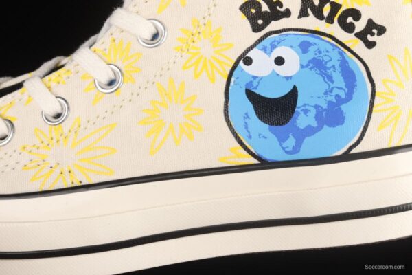 Converse ChuNIKE Taylor spring 2022 new earth graffiti hit high-top casual board shoes 172863C - Image 8
