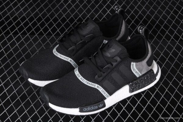 Adidas NMD_R1 Boost Originals Taping F36801 Black Samurai - Image 6