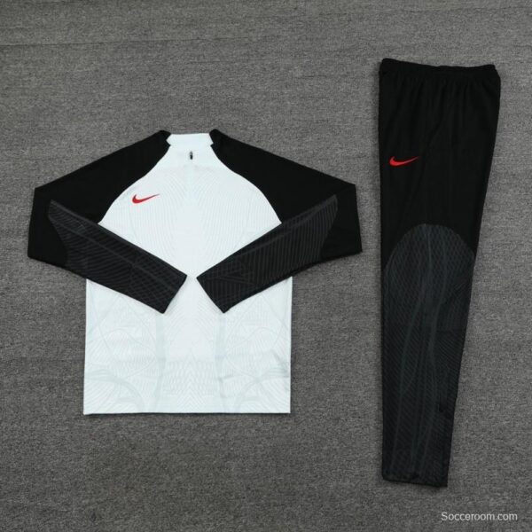 2024 Nike White/Black Half Zipper Jacket+Pants - Image 10