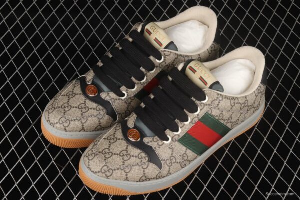 Gucci Distressed Screener Sneaker classic daddy shoes A39G09064 - Image 11