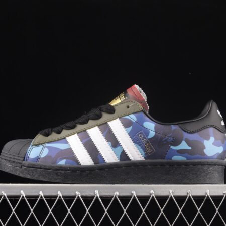 BAPE x Adidas Superstar 80s GZ8982 Darth ape-man co-named shell full head casual board shoes