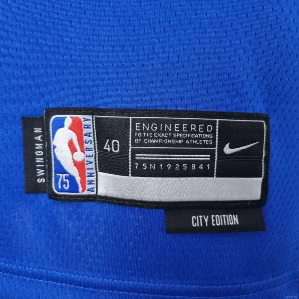 75th Anniversary Lin #17 New York Knicks Blue NBA Jersey - Image 2