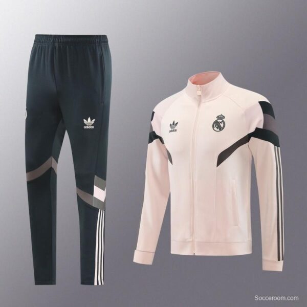 24/25 Real Madrid Light Pink Full Zipper Jacket +Long Pants - Image 16