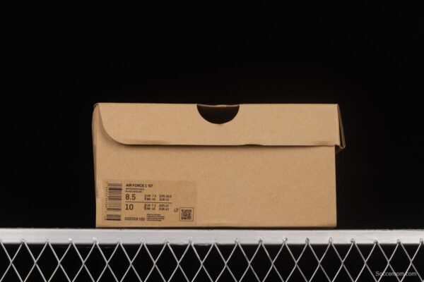 LV x NIKE Air Force 1'07 Mid co-branded custom mid-top casual sneakers CQ2319-100 - Image 11