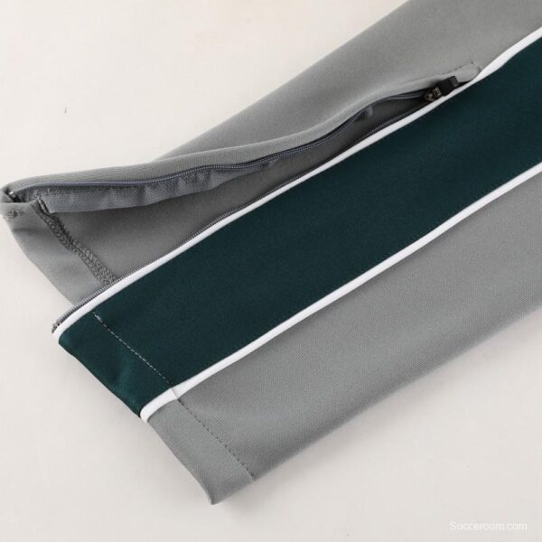 2023 NIKE Grey/Dark Green Hoodie Full Zipper Jacket +Pants - Image 2