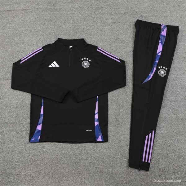 2024 Germany Black Half Zipper Jacket+Long Pants - Image 14