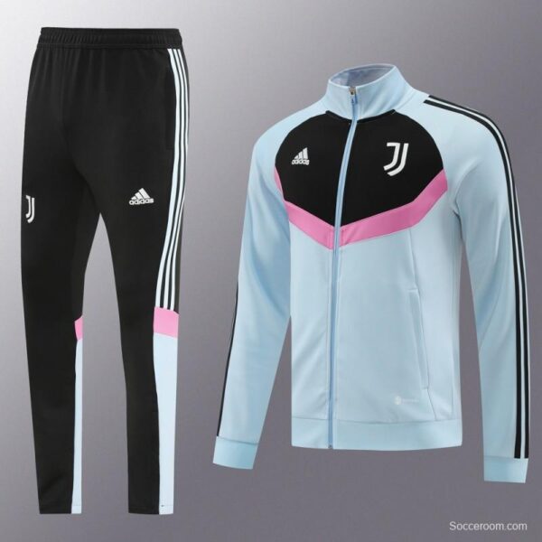 24/25 Juventus Light Blue/Black Full Zipper Jacket +Long Pants - Image 15