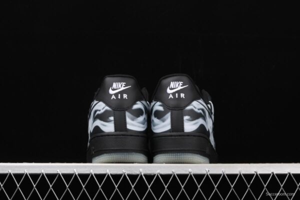 NIKE Air Force 1x 07 Skeleton QS Halloween luminous skeleton limited casual board shoes BQ7541-001 - Image 13