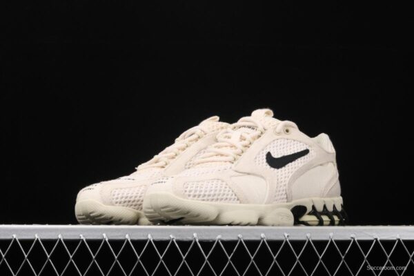 Stussy x NIKE Air Zoom Spiridon Caged 2 Spieli prison East cage 2 generation milky white linen black cloth CQ5486-200 - Image 13