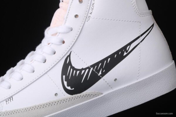 NIKE Blazer Mid'77 Vintage Trail Blazers graffiti hook retro high-top casual board shoes CW7580-101, - Image 6