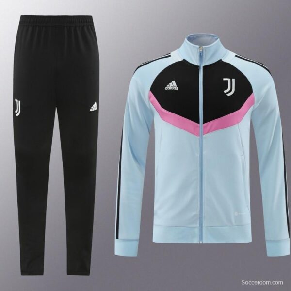 24/25 Juventus Light Blue/Black Full Zipper Jacket +Long Pants - Image 16