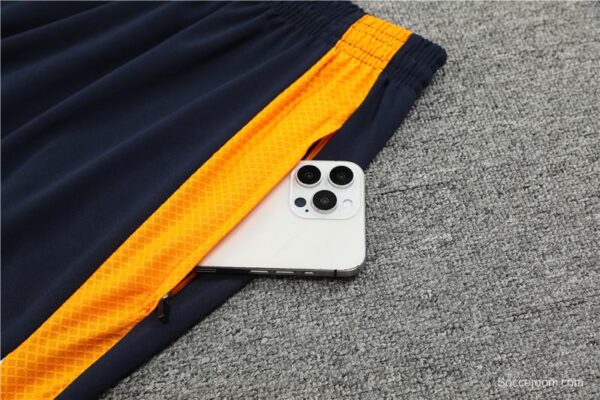 24/25 Real Madrid Light Blue/Navy/Orange Half Zipper Jacket+Long Pants - Image 4