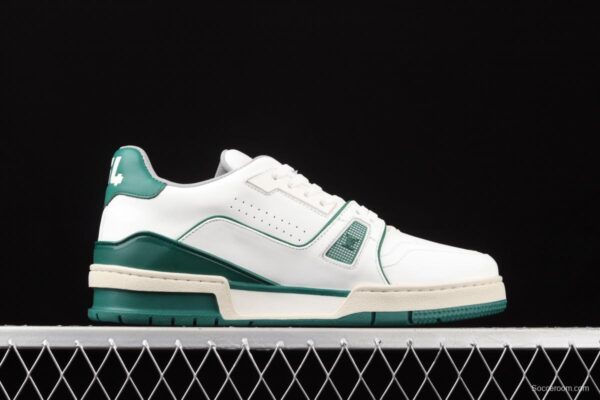 Authentic LV 2021ss early spring fashion catwalk sneakers 400N GREEN - Image 16