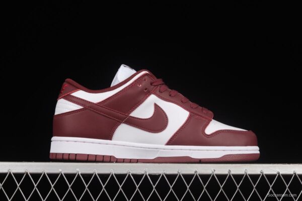NIKE SB DUNK Low Prm wine red and white color matching SB buckle broken rebound fashion casual shoes DD1503-108 - Image 15