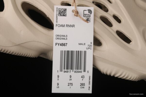 Adidas Yeezy Foam Runner Ararat integrated injection molding coconut hole shoes desert ash - Image 3
