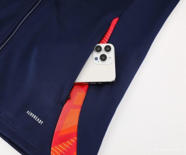24/25 Manchester United Navy/Orange Full Zipper Jacket +Long Pants - Image 2