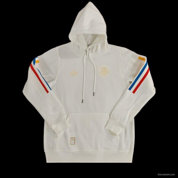 2024 Colombia 100th Black/Navy/Grey/Beige/White Hoodie With Golden Badge - Image 2