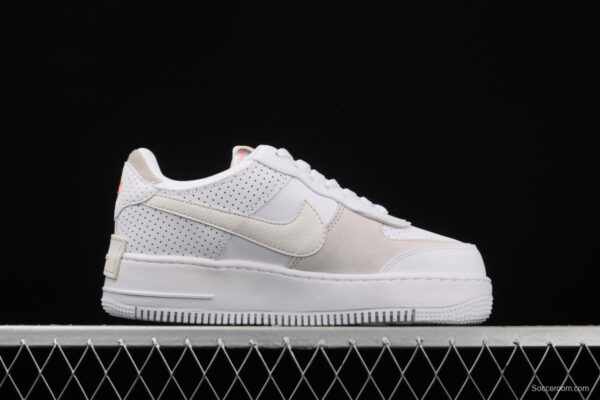 NIKE Air Force 1 ShAdidasow light weight heightened low-top board shoes CZ8107-100 - Image 15