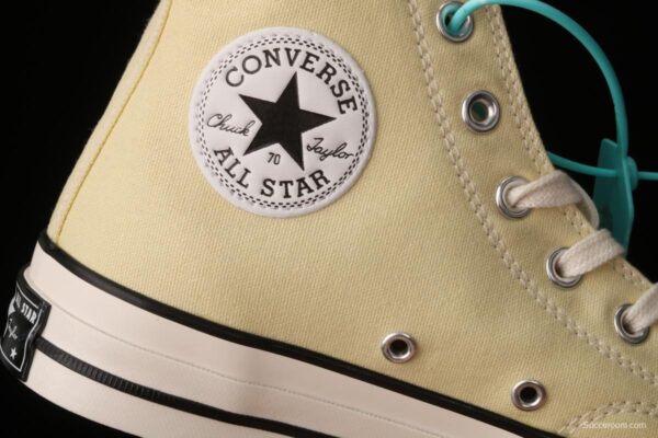 Converse 70s spring new color environmental protection cream yellow high top leisure board shoes 170795C - Image 5