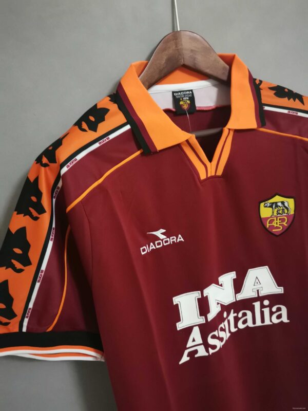 Retro 98 99 AS Roma Home Jersey - Image 3