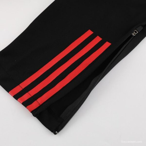 23/24 Manchester United Black Half Zipper Jacket+Pants - Image 9