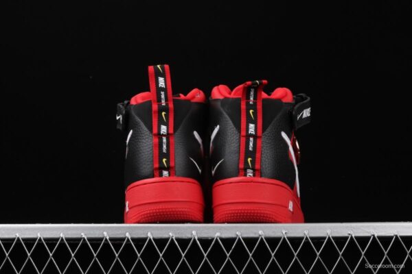 NIKE Air Force 1 Mid'07 Lv8 red and black OW letter casual board shoes 804609-605 - Image 12