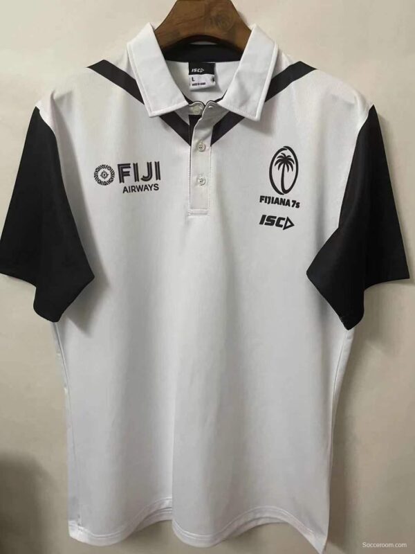 Fiji Airways Mens Sevens Performance Rugby Polo - White - Image 3