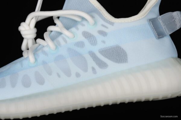 Adidas Yeezy Boost 350V2 Lce Blue GW2869 Darth Coconut 350 second generation ice silk series ice crystal blue BASF popcorn - Image 7