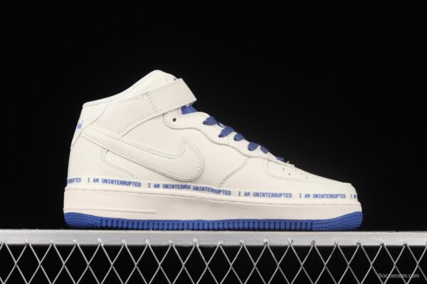 Uninterrupted x NIKE Air Forece 1107Mid MORE THAN Mibao Blue signature graffiti to help Mantianxing 3M reflective leisure board shoes NU3060-686 - Image 16