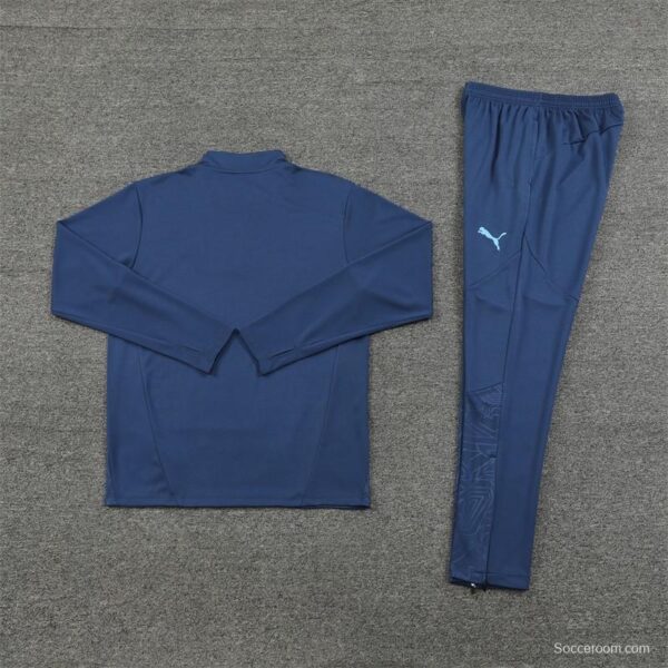 24/25 Manchester City Navy Half Zipper Jacket+Long Pants - Image 7
