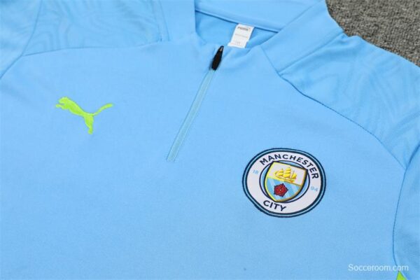 24/25 Manchester City Sky Blue Half Zipper Jacket+Long Pants - Image 14