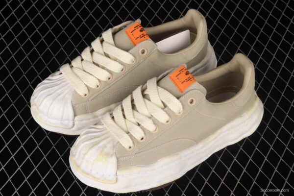 MMY/Maison MIHARA YASUHIRO Wayne Original Sole Leather Low Sneaker Japanese Conceptual Fashion designer Mihara Kangyu brand shell front page deformed retro dissolved snow cake bottom - Image 9