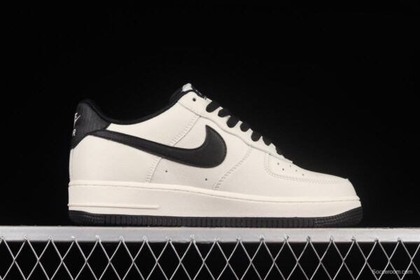 NIKE Air Force 1x 07 Low beige black color matching low-top casual board shoes MK9636-125 - Image 15