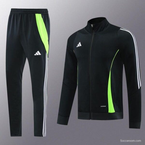 2024 Adidas Black/Green Full Zipper Jacket+Pants - Image 15