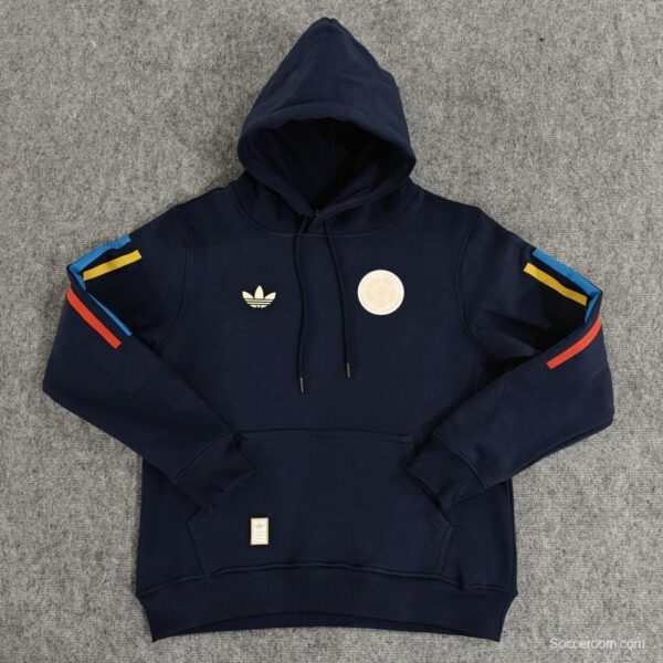 2024 Colombia 100th Black/Navy/Grey/Beige/White Hoodie With Golden Badge - Image 5